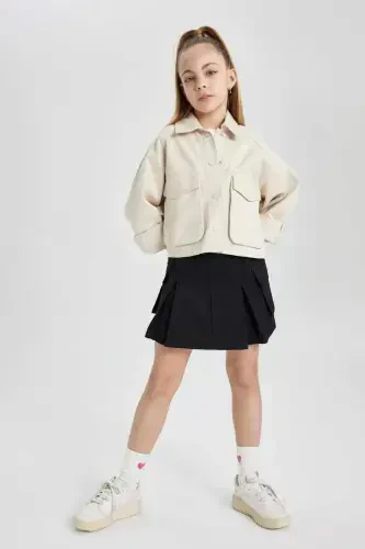 Girls Cotton Cargo Pocket Skirt C0126a824sp - 4