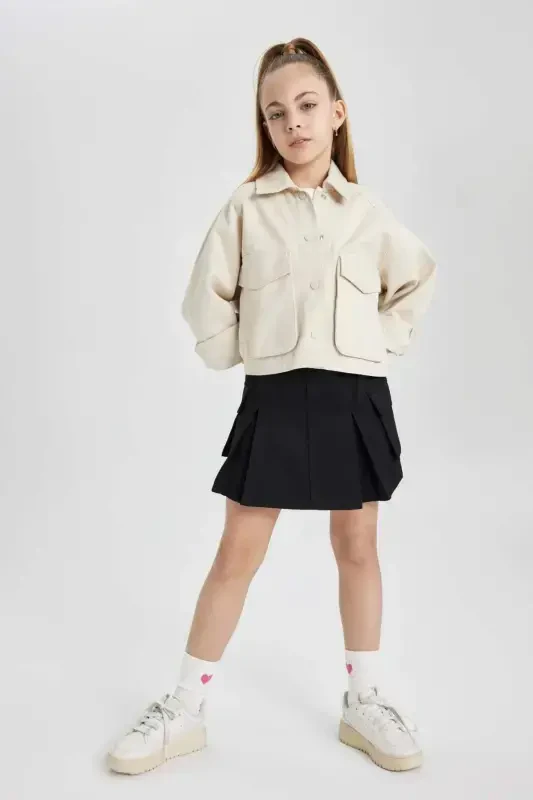 Girls Cotton Cargo Pocket Skirt C0126a824sp - 4