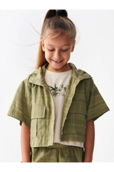 Girls Cotton Linen Safari Jacket - 6