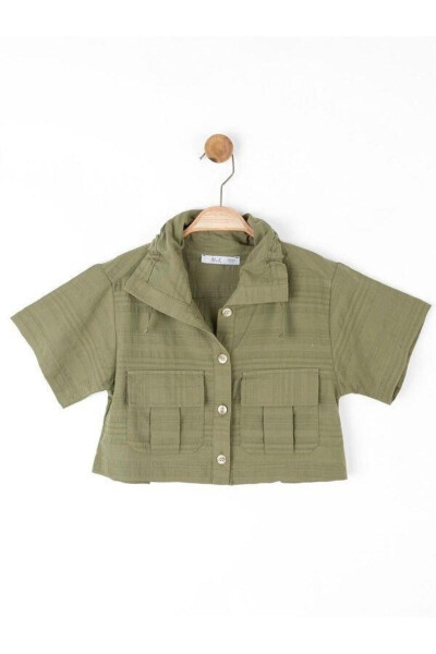 Girls Cotton Linen Safari Jacket - 8