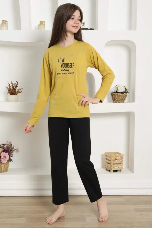 Girl's Cotton Pajama Set 20420 - BÜYÜKBEDENIZ