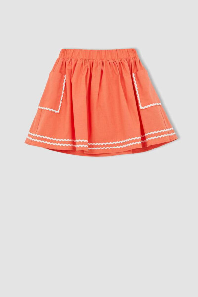 Girls' Cotton Skirt Light Coral - 7