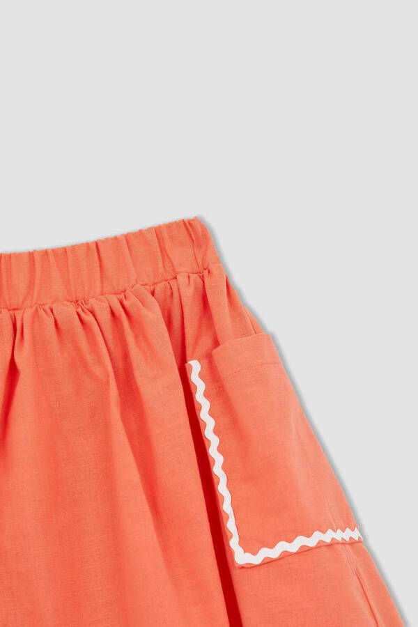 Girls' Cotton Skirt Light Coral - 8