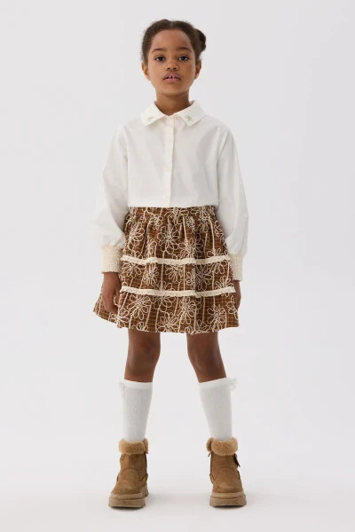 Girls Cream Blouse - TYESS