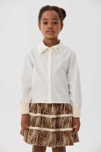 Girls Cream Blouse - TYESS (1)