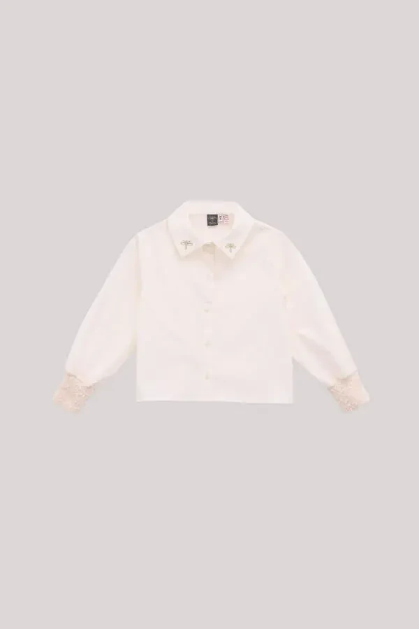 Girls Cream Blouse - 5