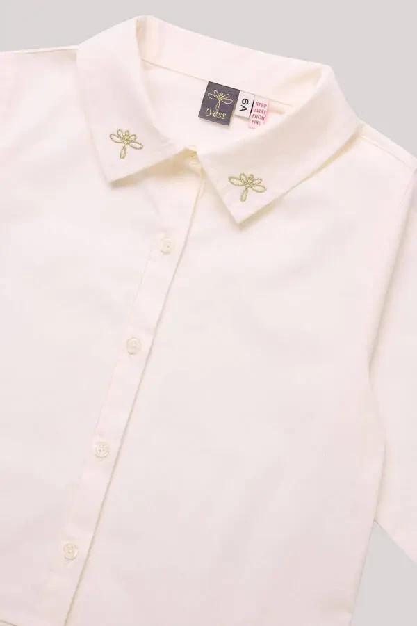 Girls Cream Blouse - 7