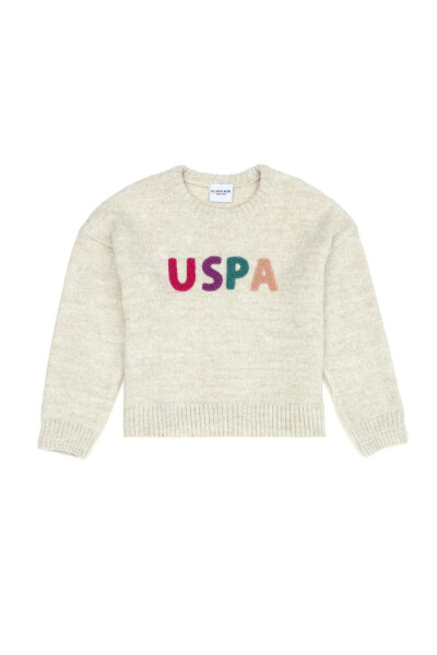 Girls' Cream Knit Sweater 50271878-VR071 - 7