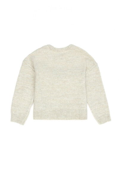 Girls' Cream Knit Sweater 50271878-VR071 - 8