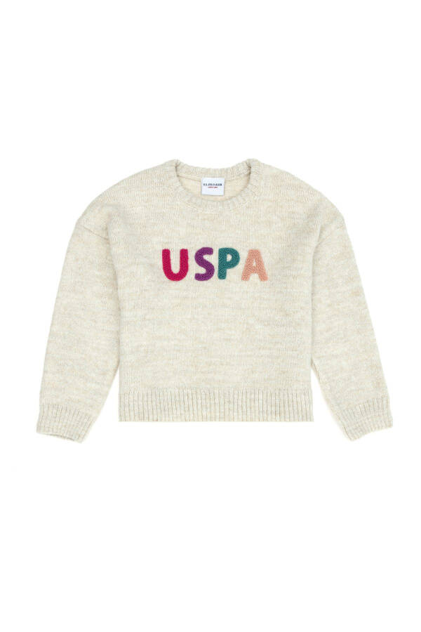 Girls' Cream Knit Sweater 50271878-VR071 - 4