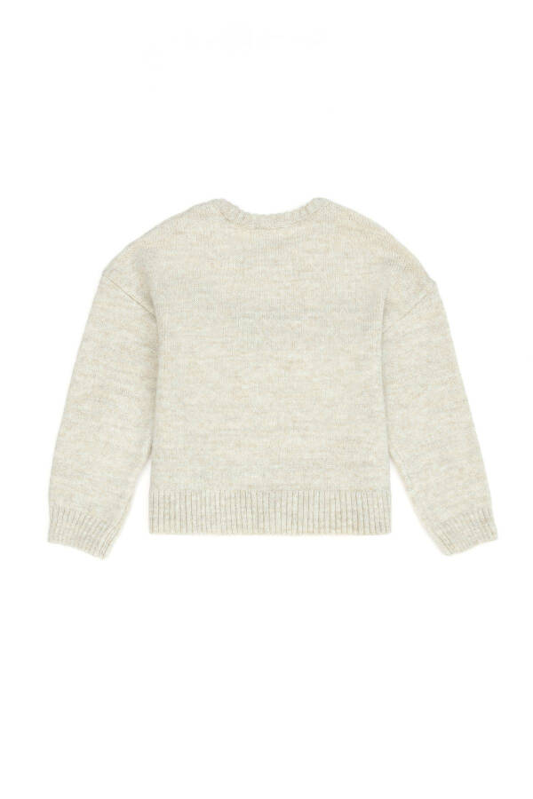 Girls' Cream Knit Sweater 50271878-VR071 - 5