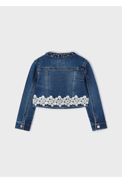 Girls Denim Jacket - Navy Blue - 2