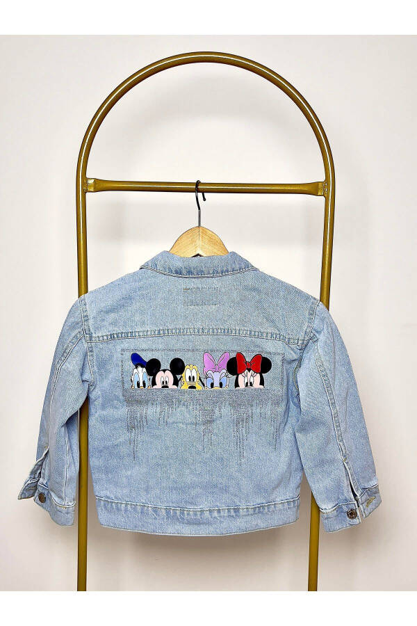 Girls' Denim Jacket with Stones - 1