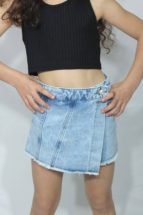 Girls Denim Shorts Skirt - 10