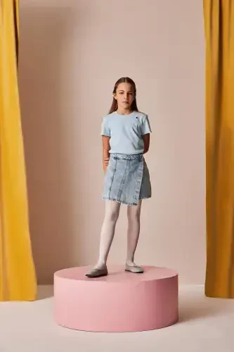 Girls Denim Shorts Skirt B5035a824sm - 1