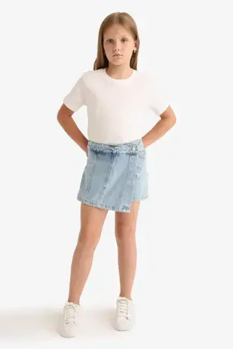 Girls Denim Shorts Skirt B5035a824sm - 6