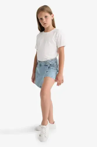 Girls Denim Shorts Skirt B5035a824sm - 7