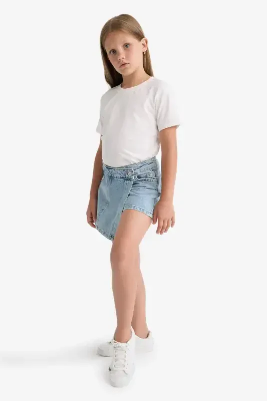 Girls Denim Shorts Skirt B5035a824sm - 7