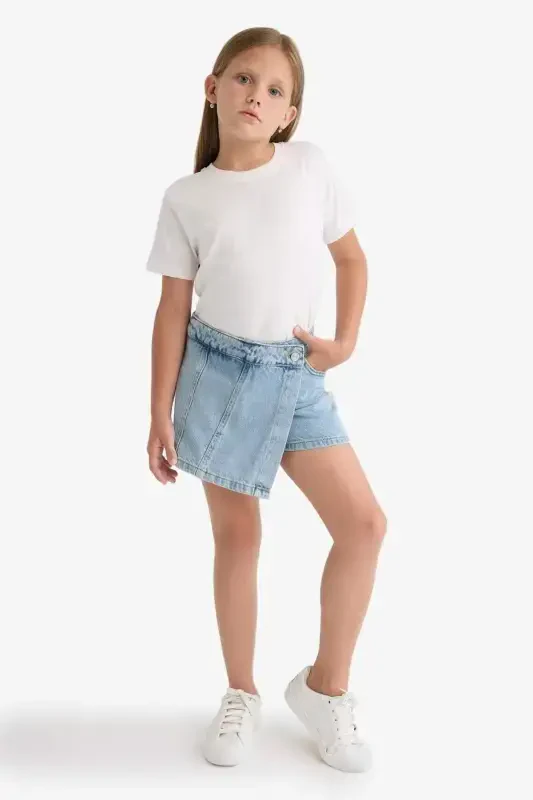 Girls Denim Shorts Skirt B5035a824sm - 8