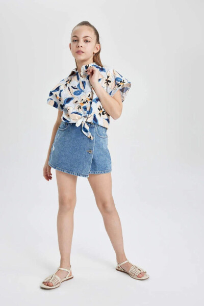 Girls Denim Shorts Skirt C2242a824sm - 14