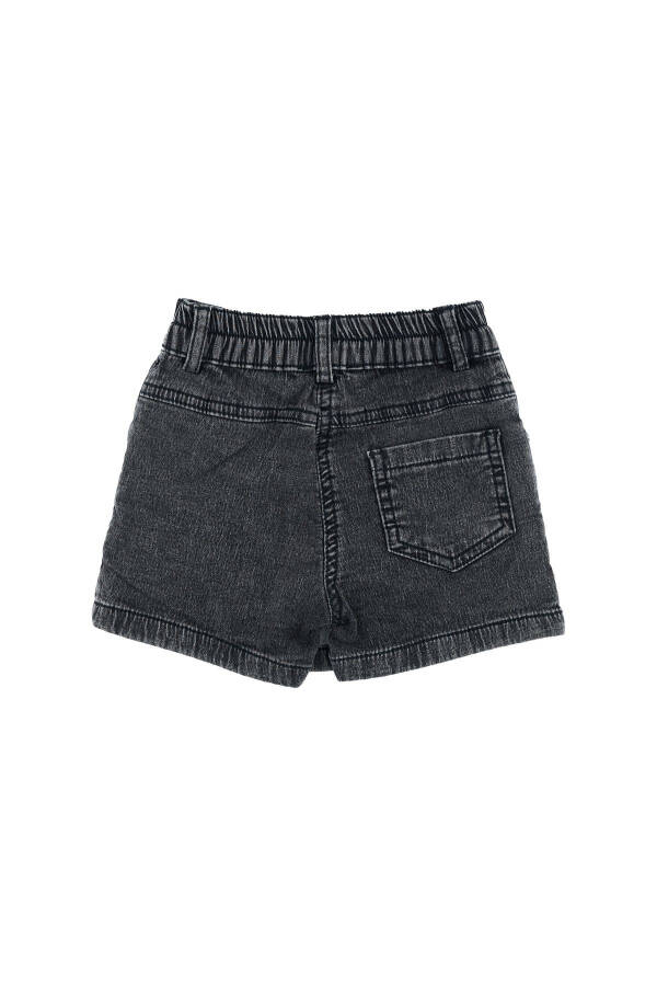 Girls Denim Shorts Skirt with Decorative Buttons - 30