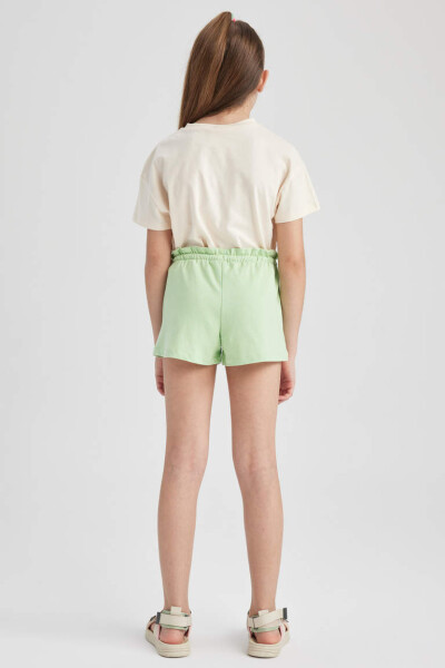 Girls' Drawstring Waist Shorts Light Green - 7