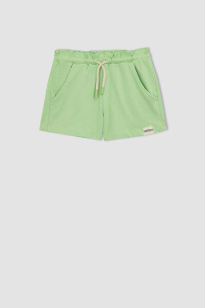 Girls' Drawstring Waist Shorts Light Green - 8