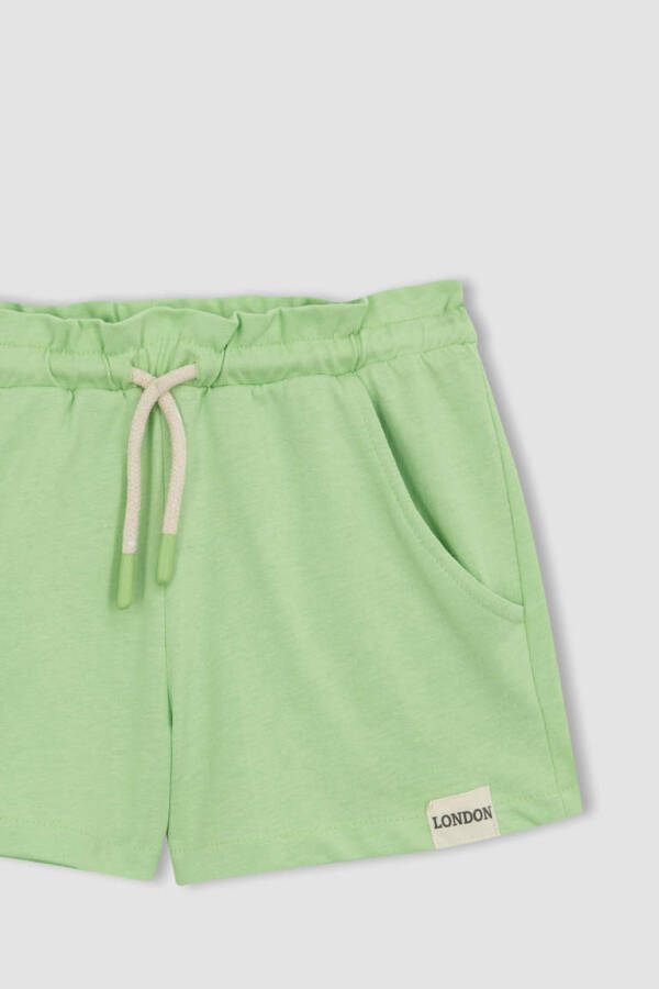 Girls' Drawstring Waist Shorts Light Green - 9