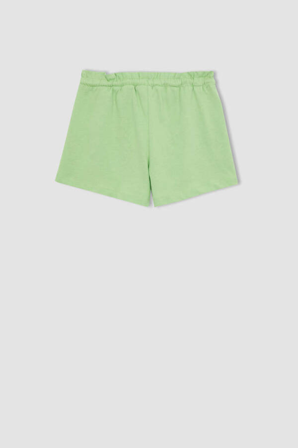 Girls' Drawstring Waist Shorts Light Green - 10