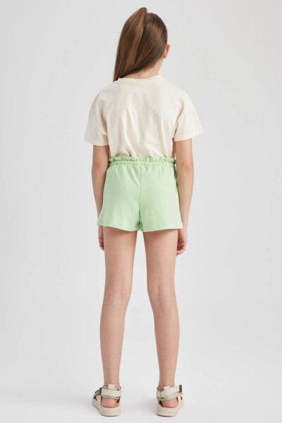 Girls' Drawstring Waist Shorts Light Green - 13