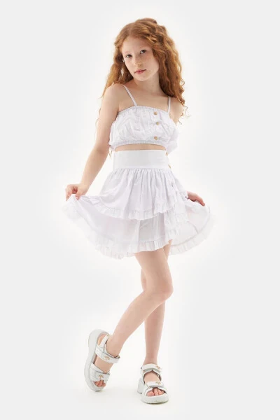 Girls' Ecru Skirt 23ss2tj4314 - TYESS