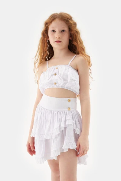 Girls' Ecru Skirt 23ss2tj4314 - TYESS (1)