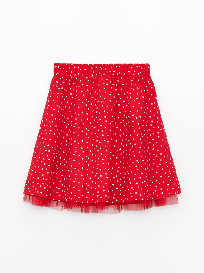 Girl's Elastic Waist Printed A-line Skirt - 10