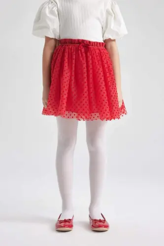 Girls' Elastic Waist Red Tulle Red Skirt B6929a824sm - 7