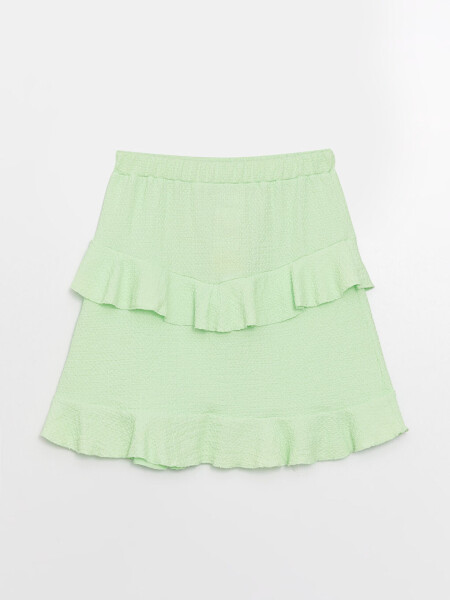 Girls' Elastic Waist Ruffle Skirt - 1