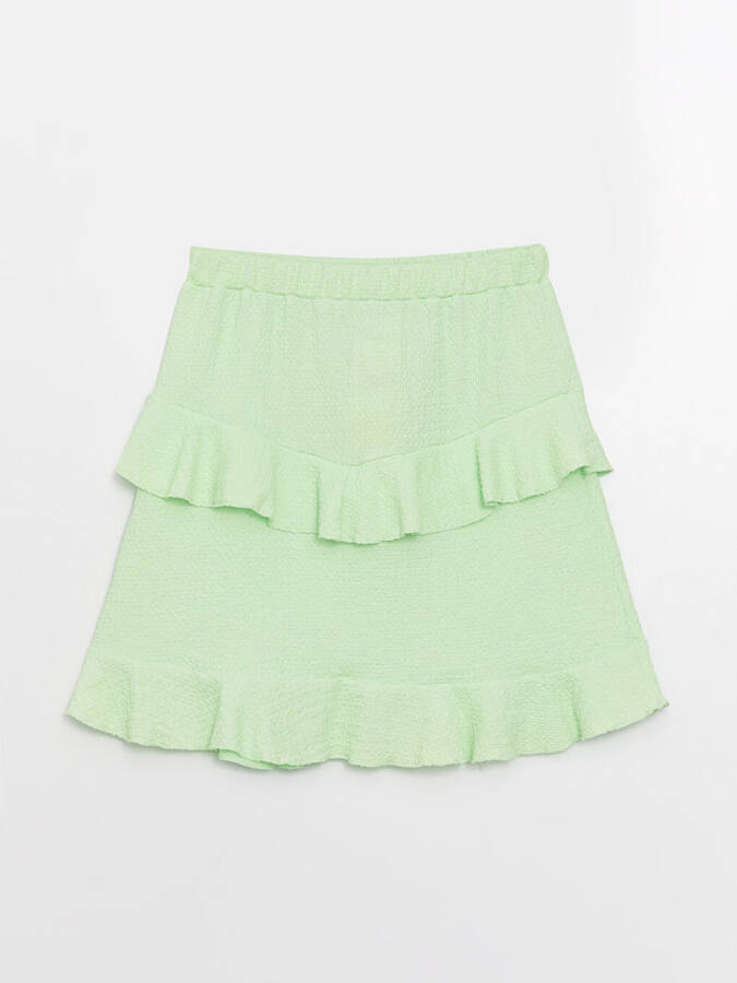 Girls' Elastic Waist Ruffle Skirt - 1