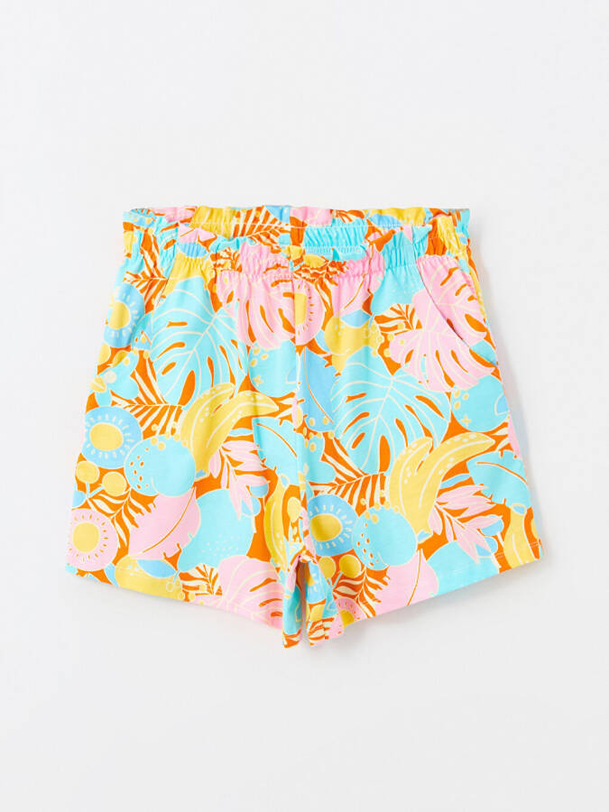 Girls' Elastic Waist Shorts - 1