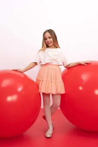 Girls' Elastic Waist Tulle Skirt B6928a824sm - 1
