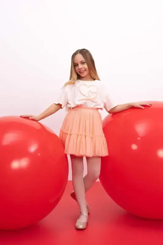 Girls' Elastic Waist Tulle Skirt B6928a824sm - 1