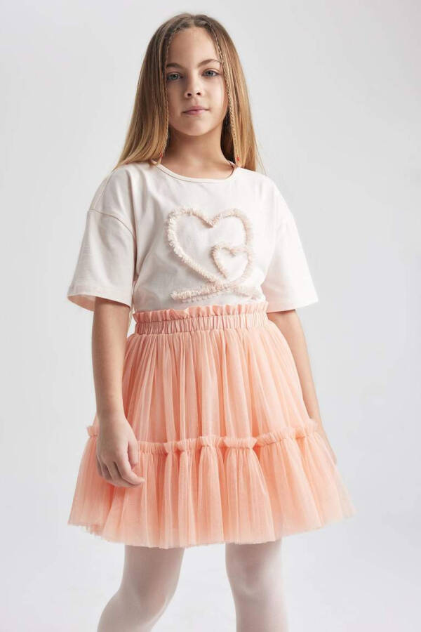 Girls' Elastic Waist Tulle Skirt Light Pink - 6