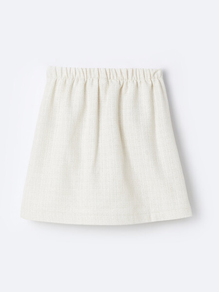 Girls' Elastic Waist Tweed Skirt - 4