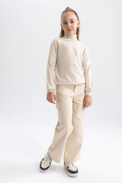 Girls' fisherman's neck sweater. - DEFACTO (1)