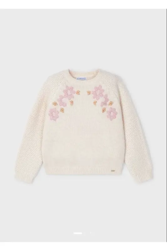 Girls' Floral Sweater 4354 - 2