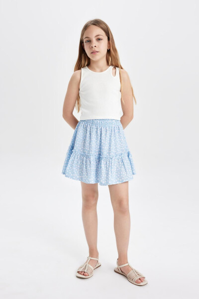 Girls' Floral Viscose Skirt B4459A824SM - 1