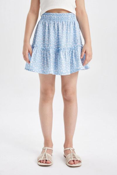 Girls' Floral Viscose Skirt B4459A824SM - 4