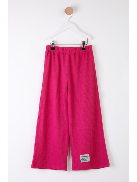 Girls' Fuchsia Embroidered Tracksuit Bottoms - 25488 - 1