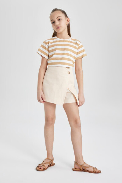 Girls' Gabardine Shorts Skirt C0127A824SM - 2