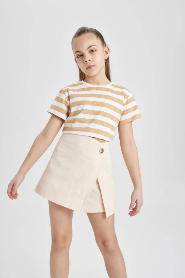 Girls' Gabardine Shorts Skirt C0127A824SM - 3