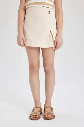 Girls' Gabardine Shorts Skirt C0127A824SM - 1