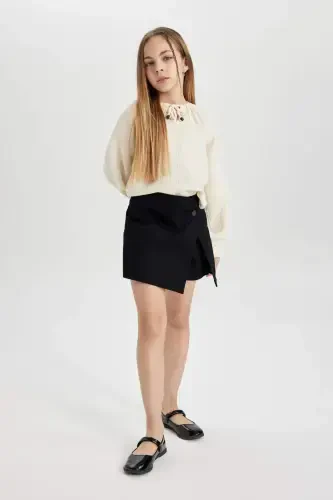 Girls Gabardine Shorts Skirt C0127A824SM - 1